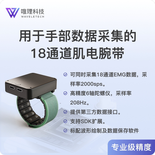 唯理18通道2000sps腕带具身数采