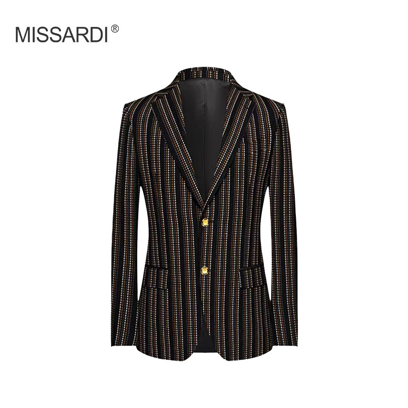 MISSARDI/米纱迪意式设计师小众款时尚休闲西服商务个性修身西装