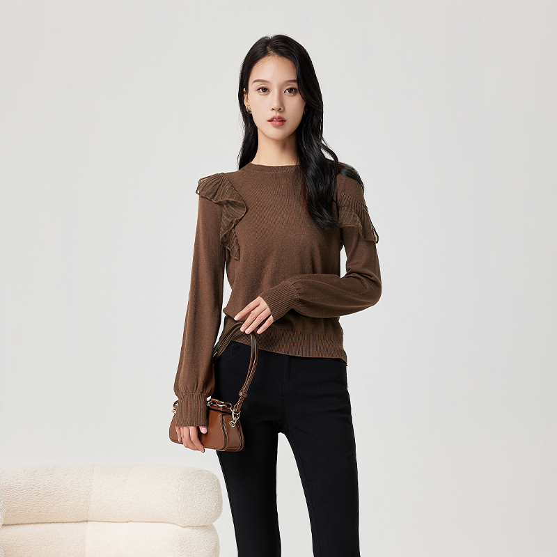 Lucidy/鲁思蒂套头长袖针织衫