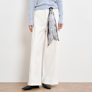 鲁思蒂直筒宽松阔腿休闲牛仔裤女2025秋新款时尚显瘦长裤