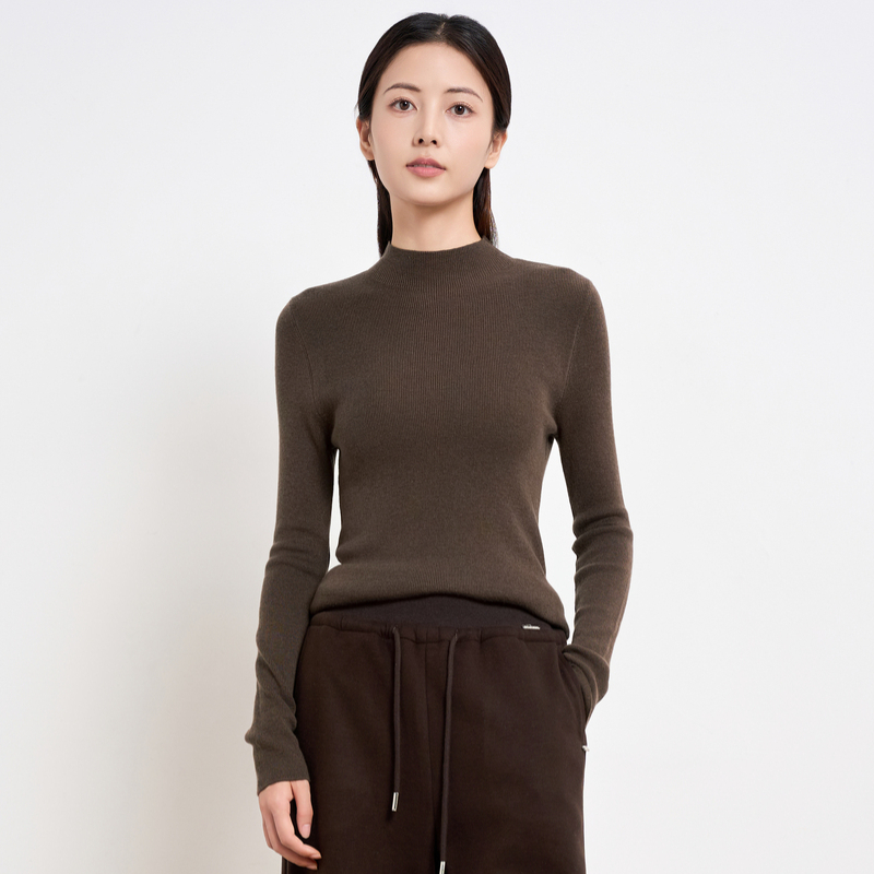 鲁思蒂绵羊毛长袖修身打底衫