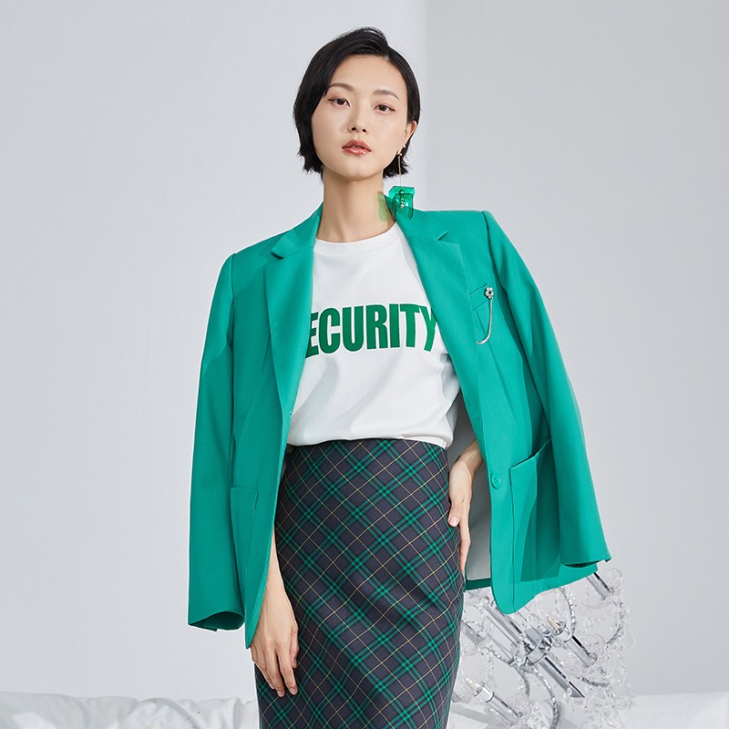 Lucidy/鲁思蒂长袖西装外套