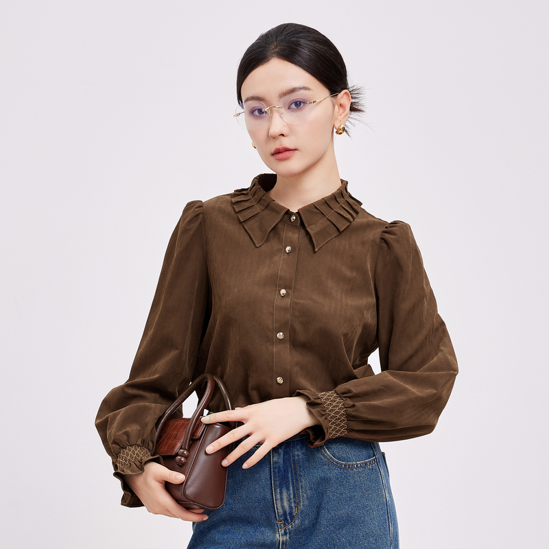 鲁思蒂美拉德长袖衬衫设计感