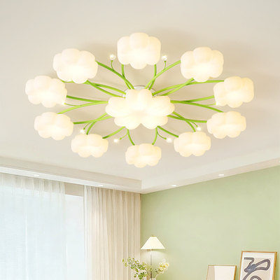 客厅主灯高级感大气2025年新款全屋灯具组合法式奶油风水晶吸顶灯