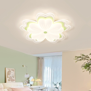 新款 奶油风花瓣卧室灯2025年女孩房间灯 主卧高级吸顶灯网红爆款