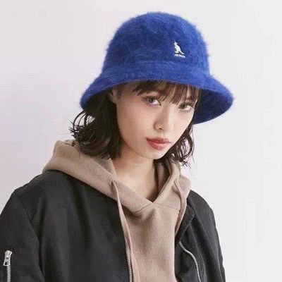 款KANGOL超火兔毛男女泫帽子盆帽
