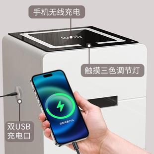虎牌保险柜家用床头柜保险箱一体智能指纹密码 箱58 65办公室防盗
