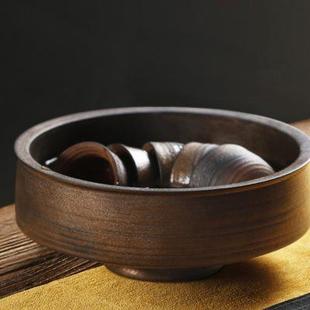 陶瓷茶洗家用功夫茶具配件笔洗水盂茶杯收纳茶渣桶茶水桶大号建水