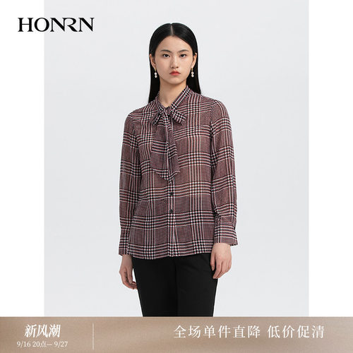 HONRN/红人复古条纹衬衫