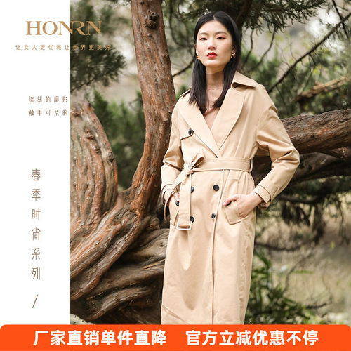 红人早春款今年洋气系带显瘦风衣