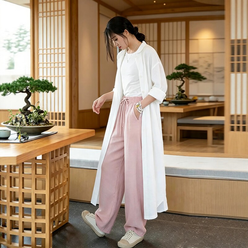 2026新款风衣外套女春秋中式禅意棉麻女装国风女式年轻版苎麻上衣