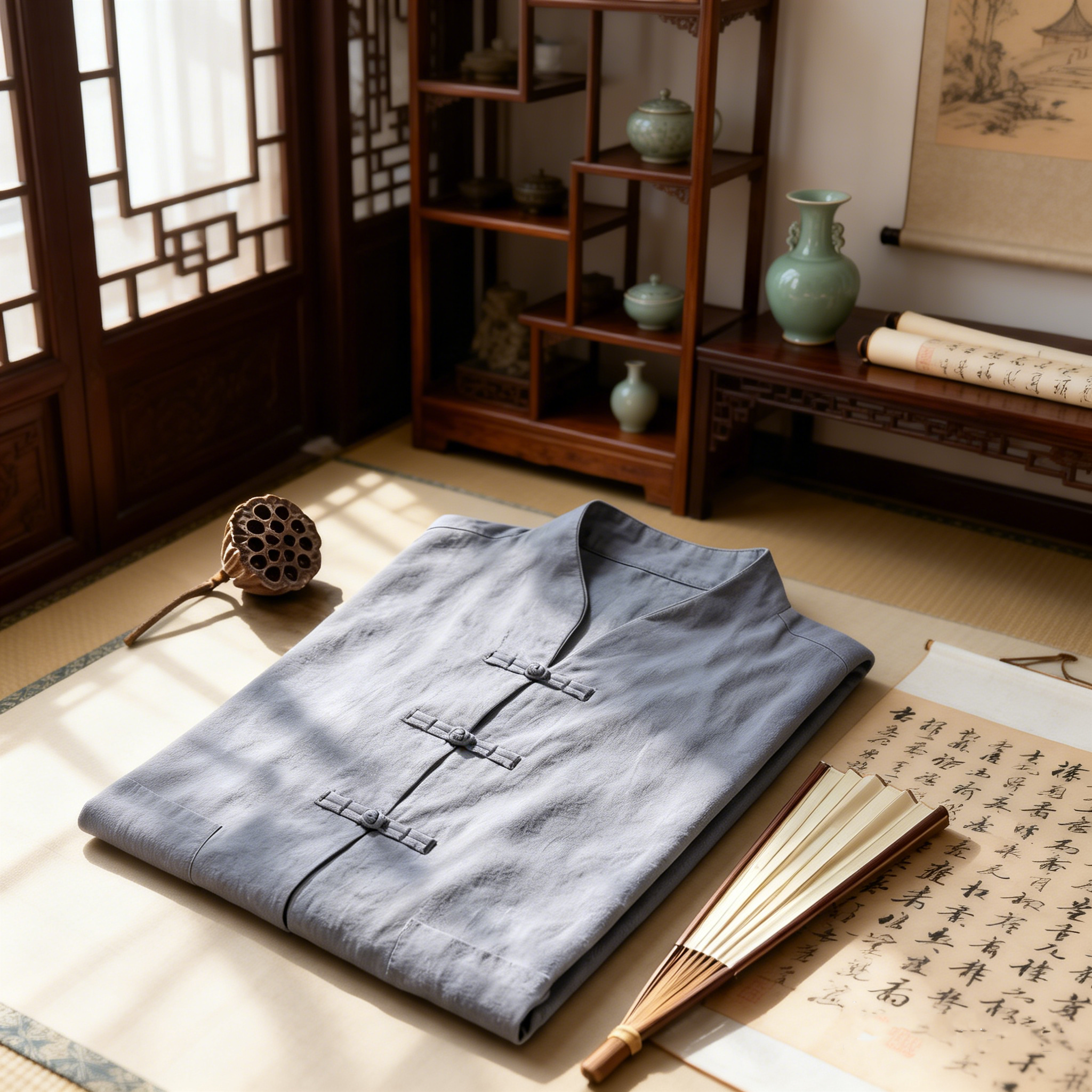夏季中式国风唐装棉麻套装佛系禅意修行禅服男女款太极养生工作服