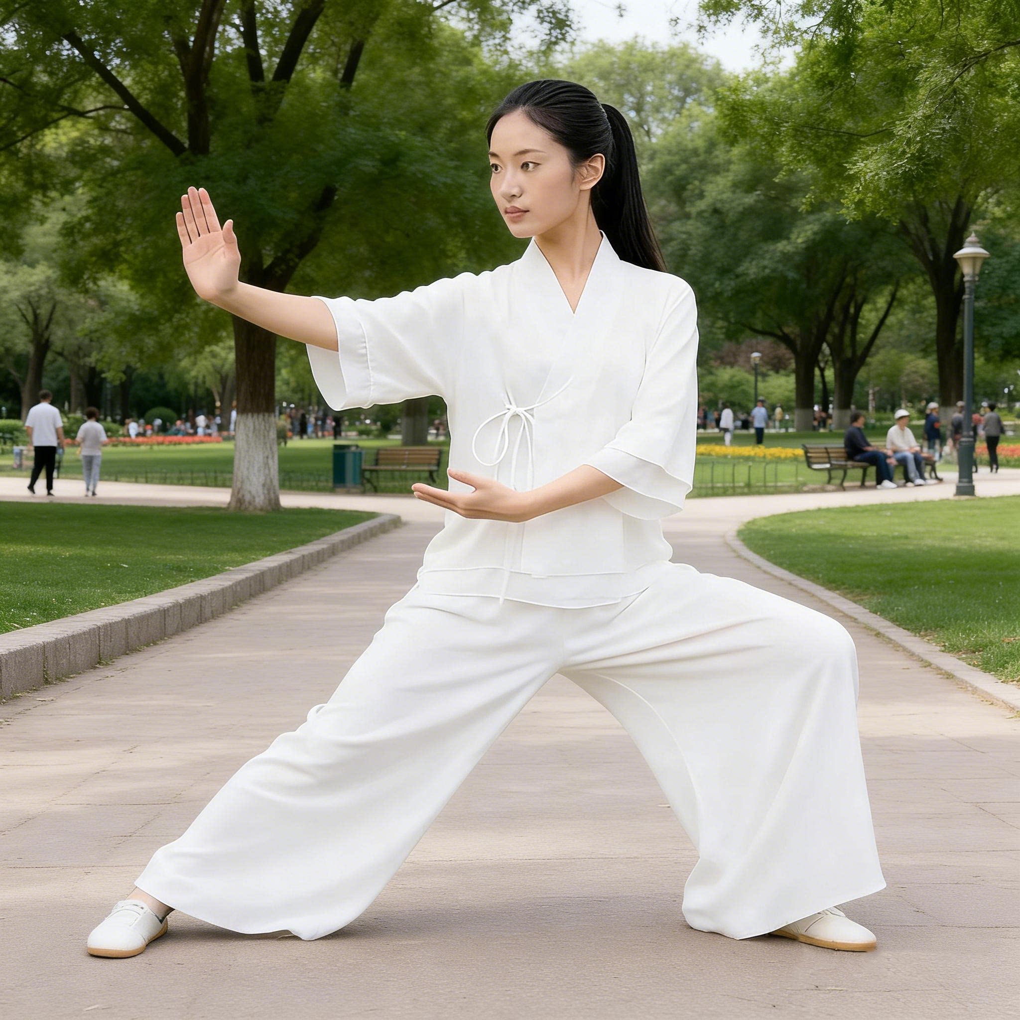 中国风女款太极拳太极服仙气飘逸禅舞服禅意女装八段锦练功服套装