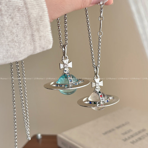 立体土星时尚项链轻奢长款毛衣链