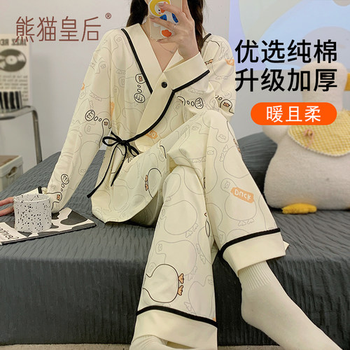 纯棉a类产妇月子服春秋冬款