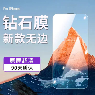 适用苹果16promax钢化膜iphone15金属防尘网膜14plus防摔防爆防窥13pro/12全屏高清ip11听孔防尘XR保护膜