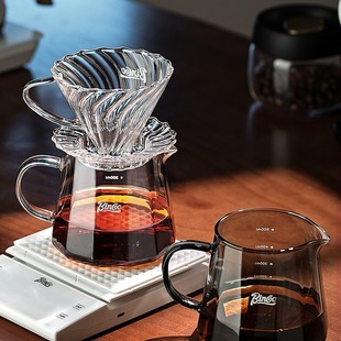 v60滤杯滴漏式 BINCOO玻璃咖啡分享壶品鉴杯套装 过滤纸漏斗手冲壶