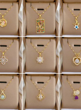 【钛钢】几何流行元素奢华跨境宴会婚庆项链女网红百搭锁骨链钛钢