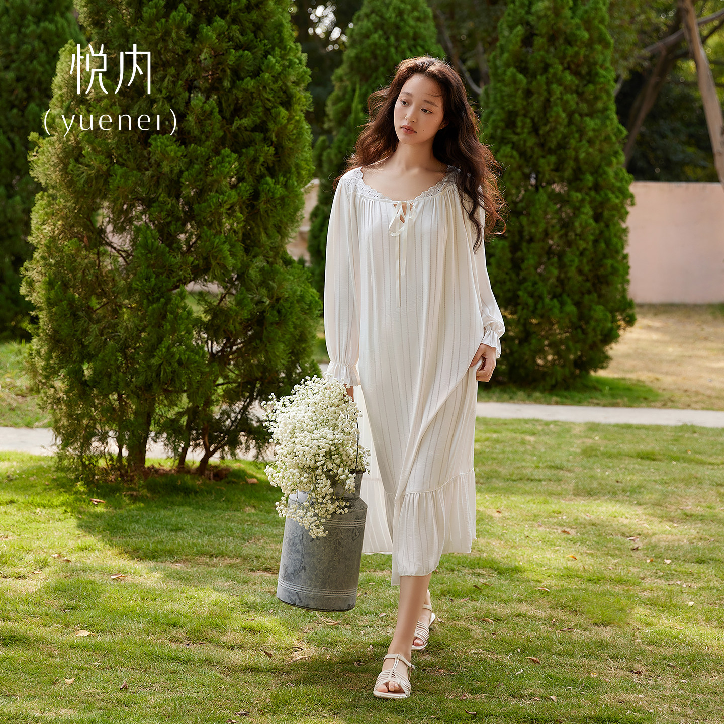 【商场同款】悦内女士丝绸睡裙图片