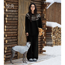 悦内半边绒睡衣女秋冬季冬天珊瑚绒加厚加绒家居服冬装保暖费尔岛