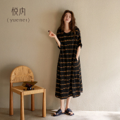 睡衣夏季 夏天莫代尔短袖 宽松大码 悦内睡裙女款 休闲可外穿出门长款