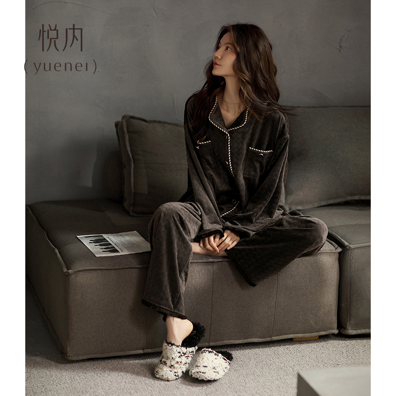 【商场同款】悦内女士海岛绒睡衣