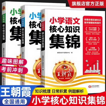 王朝霞小学核心知识集锦一二三年级四五六年级上下册语文数学英语基础知识考点手册人教版六年级下册小学升初毕业总复习知识点大全