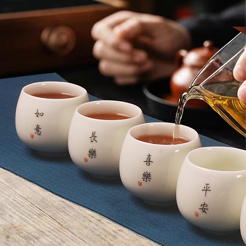 禅意汝瓷开片主人杯个人专用茶杯陶瓷单杯品茗杯泡茶杯茶具家用杯