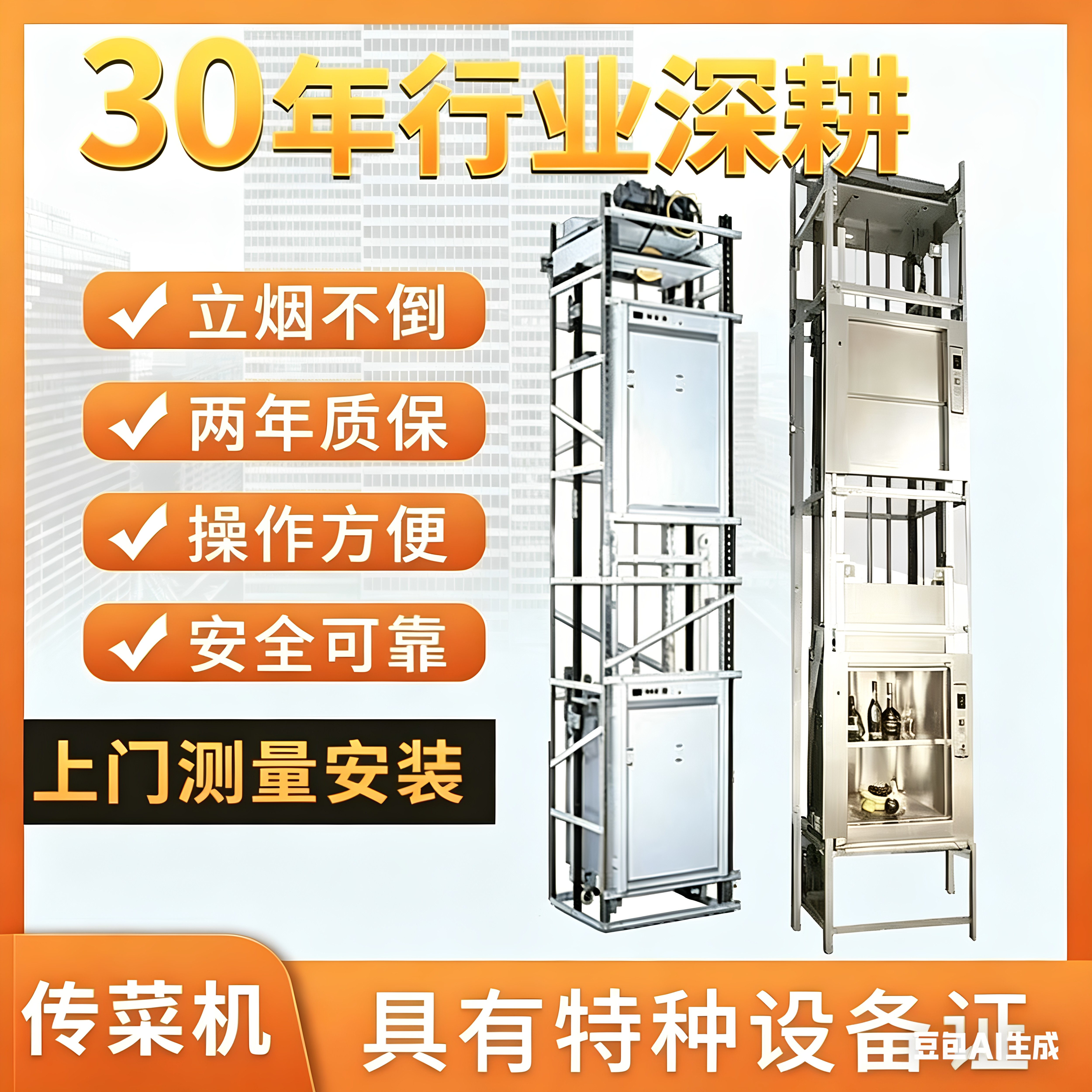 饭店传菜电梯酒店传菜机升降机台曳引式厨房餐梯厂房小型杂物货梯