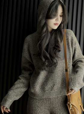 Sorrytin 性价比！ 柔软至极 重磅牦牛绒羊毛复古圈圈纱针织套装