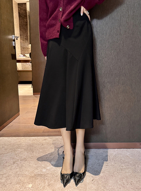 Sorrytin   优雅不请自来~~  小女人气质简约荷叶边显瘦半身裙