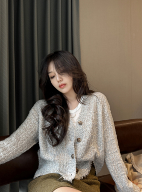 Sorrytin注定不普通 懂得来 小香新开发意大利混色花纱丝羊绒开衫