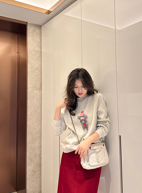 Sorrytin 采用埃及长绒棉 休闲减龄立体小猴子圆领百搭长袖卫衣