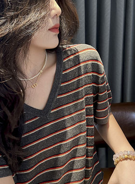 Sorrytin没有短板 依旧是值得信赖的好品相  复古条纹针织T恤上衣