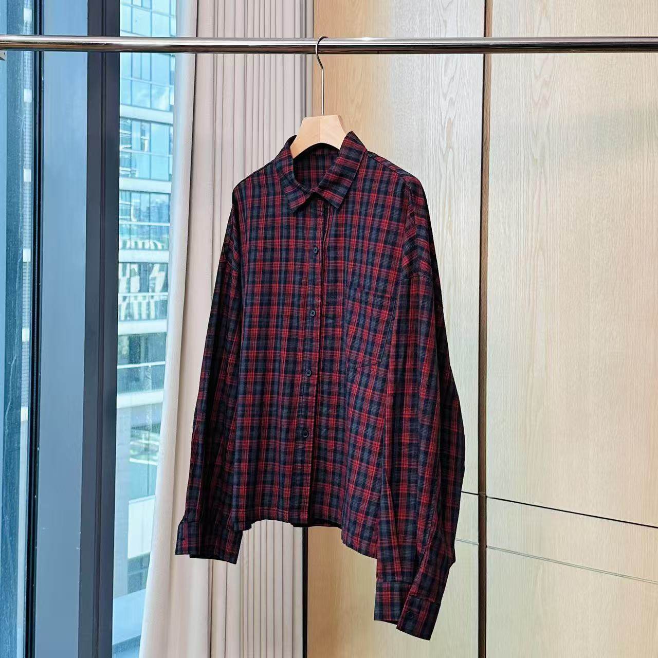 【妍妍粉丝专享】2025早秋新款格子衬衣ONSC15585265