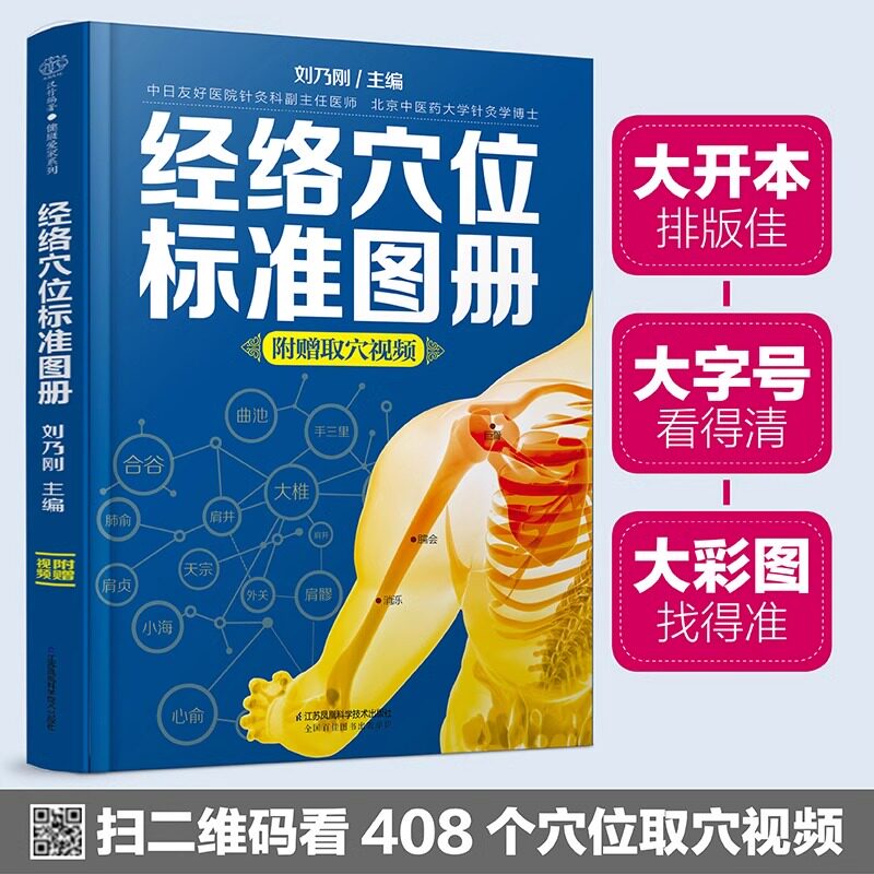 经络穴位标准图册 刘乃刚编 中医推拿按摩书养生书籍人体经络穴位图解书中医经络穴位书 养生书籍大全养生书籍精准学位图册