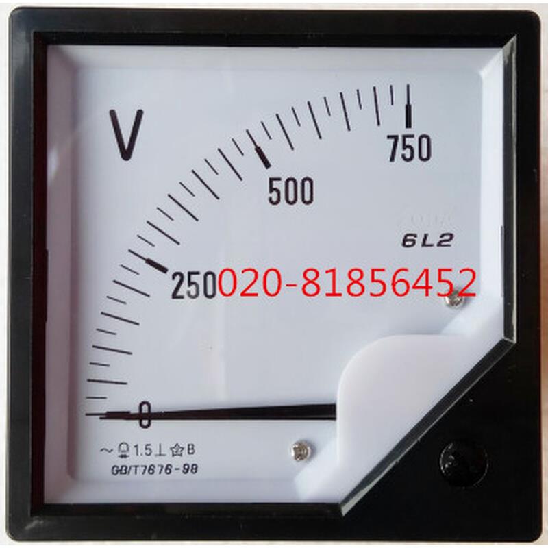 。指针交流电压表6L2-750V 800V 6L2-V 450V 500V 600V 安装式电