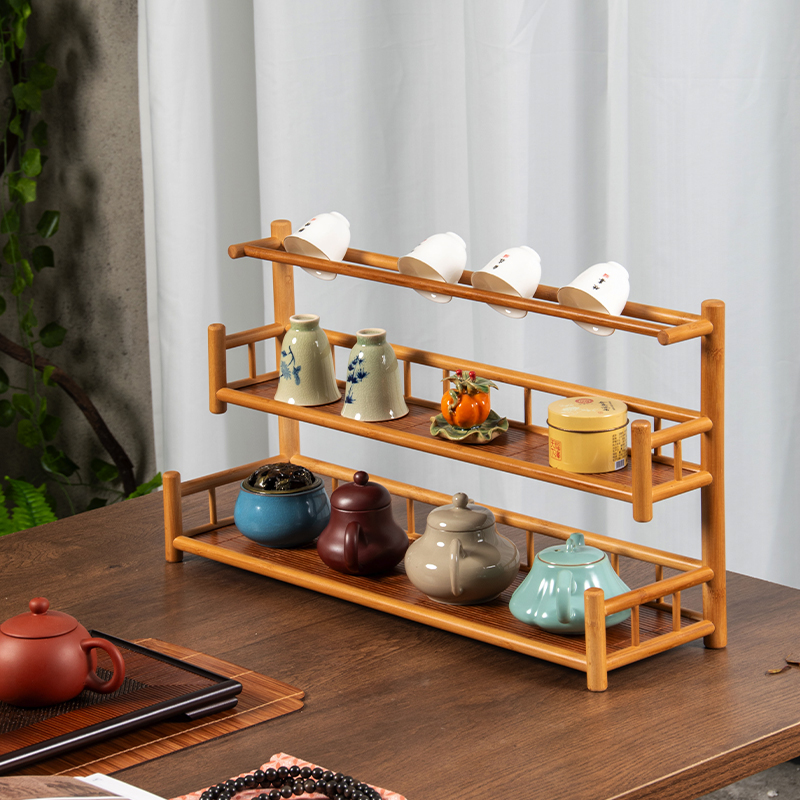 茶杯架子中式小型博古架