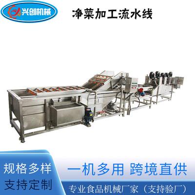 全自动蔬菜清洗流水线中房蔬菜清洗设备多功能果蔬气泡清洗机