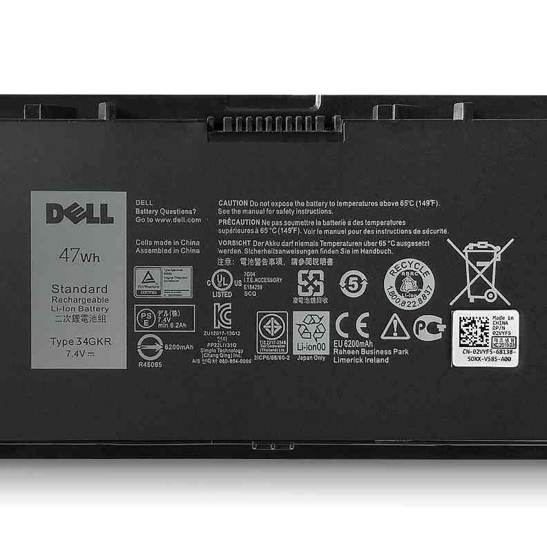 原装戴尔latitude e7440 e7450 34gkr 笔记本电池 4芯 47wh 3rnfd