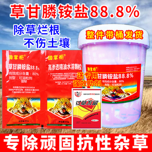 草甘磷除草烂根剂草甘膦铵盐除草剂正一扫果园光荒地专用品杀草药