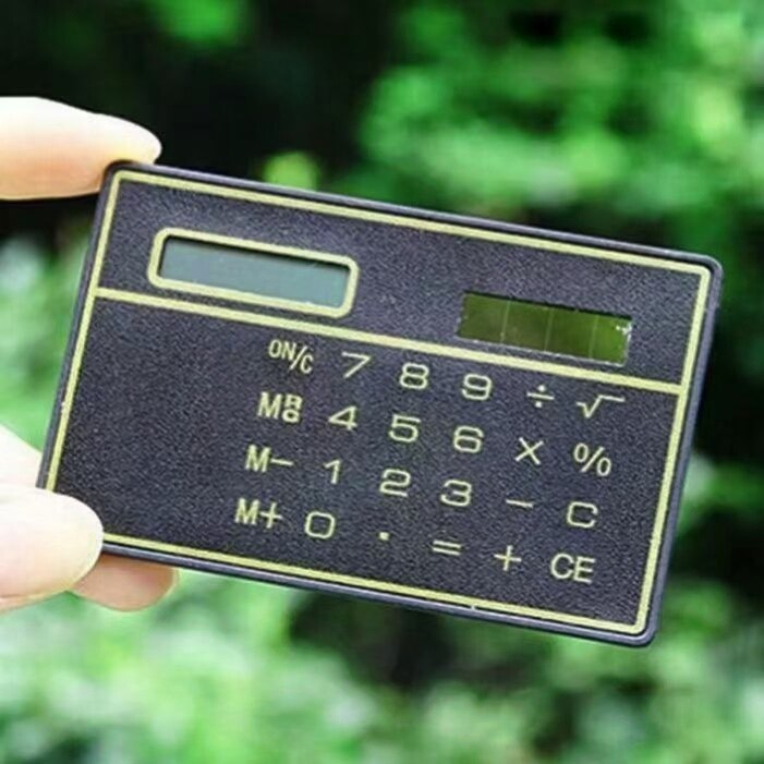 太阳能计算器 卡片式超薄计算器 便携小型迷你计算机学生学习文具
