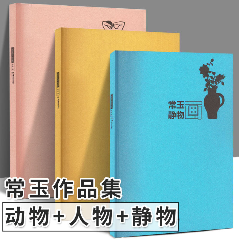 常玉三书套装 人物画 动物画 静物画 全面系统的常玉画画册人物画静物画油画作品集绘画技法步骤教学创作 湖南美术出版社