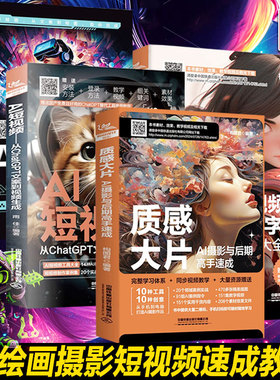 Midjourney 人工智能AI绘画教程从娱乐到商用 prompt描述语 stable difussion玩赚AI绘画软件 AIGC插画设计视频制作视觉应用技巧书