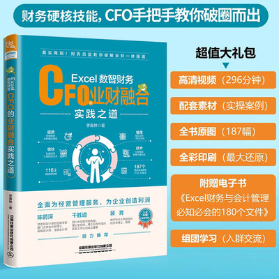 【2023新书】Excel数智财务 CFO的业财融合实践之道 李春林 数据收集整理模型搭建实时刷新与分享可视化呈现全过程数字化解决方案