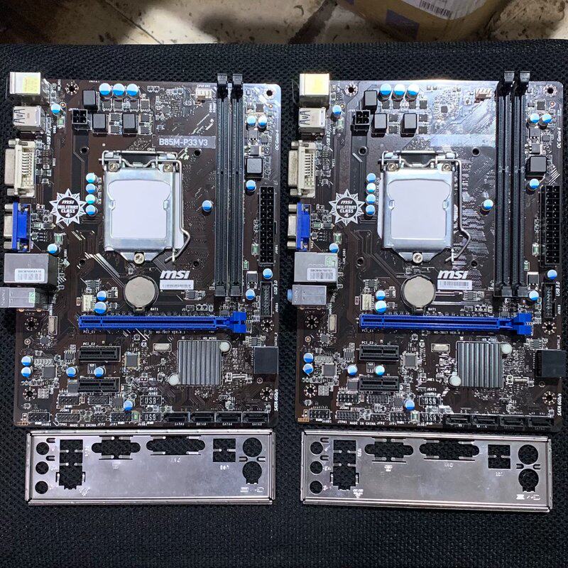 可维修2片MSI微星主板B85M-P33 V3 带挡板1150支持议价