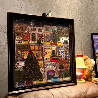 Galison冬灯拼图相框春夏秋冬