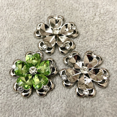 26mm锌合金桃心爱心花托钻托