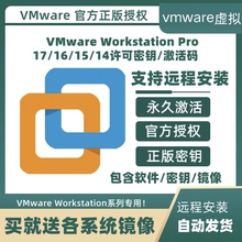 VMware 17/16/15 Pro专业版虚拟机序列号vm激活码密钥证远程安装