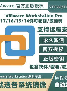 VMware虚拟机安装远程安装win10/11/7 密钥许可证激活VMware17/16